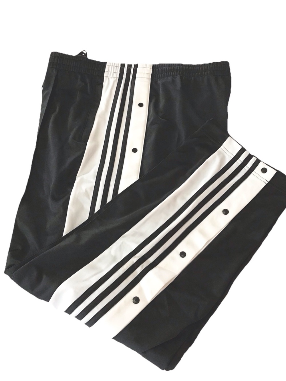 Adidas Women Adibreak Track Pants Black and White Snap-Trim Size 2X - Picture 5 of 8